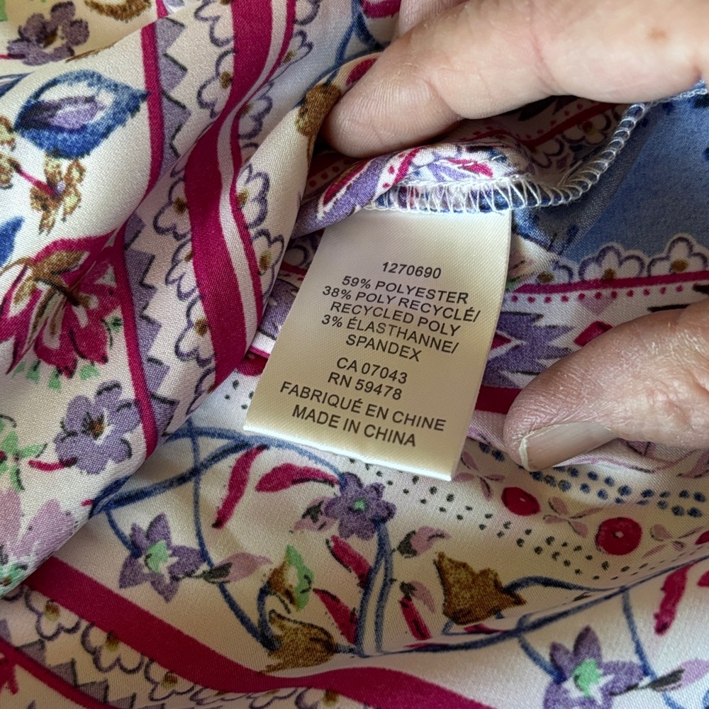 Joie Multicolor Paisley Patchwork Button-Down Shi… - image 7